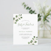 Begroting elegant uitnodiging voor verjaardagsfees (Staand voorkant)