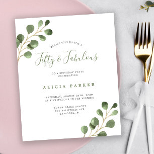 Begroting elegant uitnodiging voor verjaardagsfees