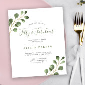 Begroting elegant uitnodiging voor verjaardagsfees