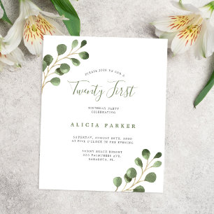 Begroting elegant uitnodiging voor verjaardagsfees