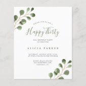 Begroting elegant uitnodiging voor verjaardagsfees (Voorkant)