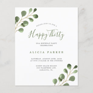 Begroting elegant uitnodiging voor verjaardagsfees flyer