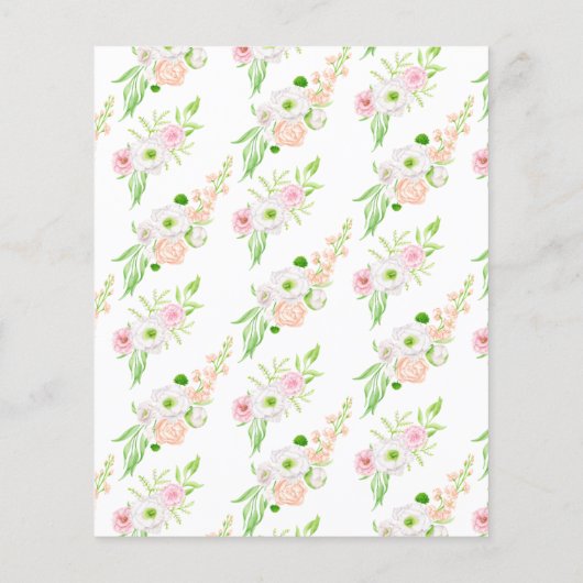 Begroting Elegant Waterverf Floral Wedding (Achterkant)