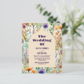 Begroting Elegant Waterverf Wildbloemen Weddenscha (Staand voorkant)