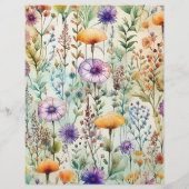 Begroting Elegant Waterverf Wildbloemen Weddenscha Flyer (Achterkant)