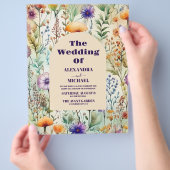 Begroting Elegant Waterverf Wildbloemen Weddenscha Flyer (Hand)