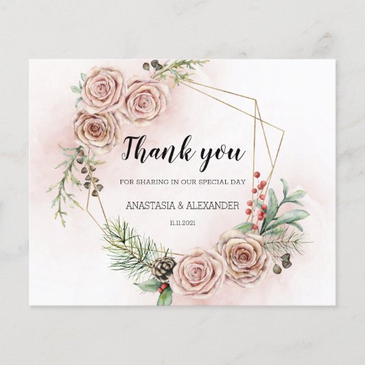 Begroting Elegant Wedding Bedankt. (Voorkant)