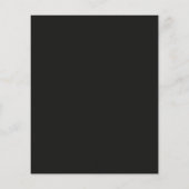 Begroting Elegant Wedding Invitation Black Floral Flyer (Achterkant)