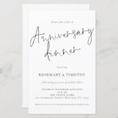 Begroting Elegant Wedding Jubileum Dinner Invite (Voorkant / Achterkant)