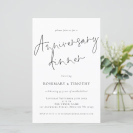 Begroting Elegant Wedding Jubileum Dinner Invite