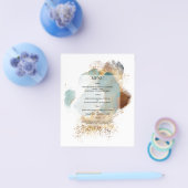 Begroting Elegant WEDDING MENU. Flyer (Enkel)