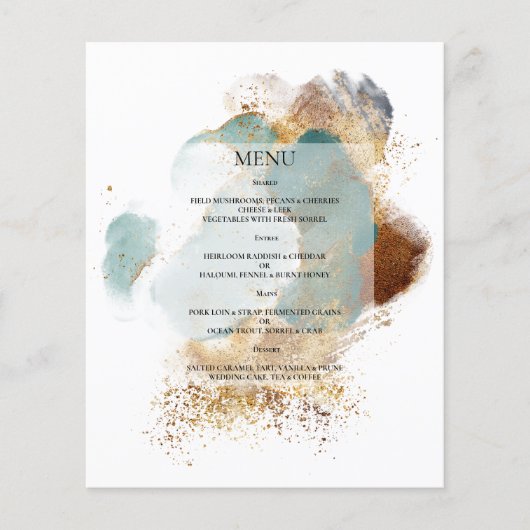 Begroting Elegant WEDDING MENU. Flyer (Voorkant)