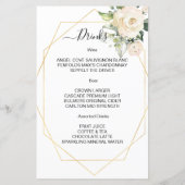 Begroting Elegant WEDDING MENU. MENU (Achterkant)