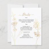 Begroting Elegant WEDDING MENU. MENU (Achterkant)