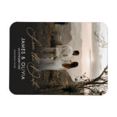 Begroting Elegant Wedding Save the Date Couple Pho Magneet (Horizontaal)