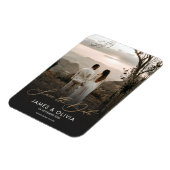 Begroting Elegant Wedding Save the Date Couple Pho Magneet (Linkerzijde)