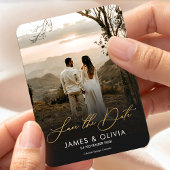 Begroting Elegant Wedding Save the Date Couple Pho Magneet