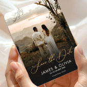 Begroting Elegant Wedding Save the Date Couple Pho Magneet