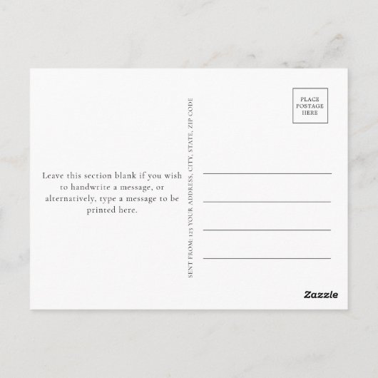 Begroting Elegant Winter Greenery Kerstmis Briefkaart (Achterkant)