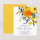 Begroting Elegant Yellow Waterverf Floral Wedding (Voorkant / Achterkant)