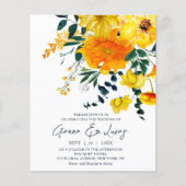 Begroting Elegant Yellow Waterverf Floral Wedding (Voorkant)
