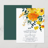 Begroting Elegant Yellow Waterverf Floral Wedding (Voorkant / Achterkant)