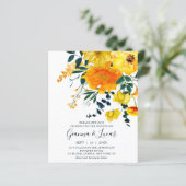 Begroting Elegant Yellow Waterverf Floral Wedding (Staand voorkant)