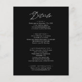 Begroting elegant zwart modern in één keer flyer (Achterkant)