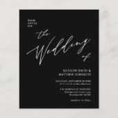 Begroting elegant zwart modern in één keer flyer (Voorkant)