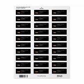 Begroting elegant zwarte terracotta florale botani etiket (Full Sheet)