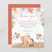 Begroting Elephant Eegel Dank u Baby shower (Voorkant / Achterkant)