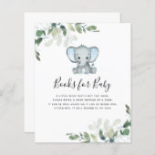 BEGROTING Elephant Eucalyptus Books for Baby Kaart (Voorkant / Achterkant)