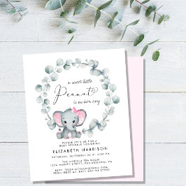 Begroting Elephant Eucalyptus Girl Sprinkle Invite