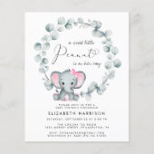 Begroting Elephant Eucalyptus Girl Sprinkle Invite (Voorkant)