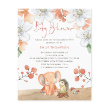Begroting Elephant Hedgel Florals Girl Baby shower