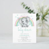 Begroting Elephant Rainbow Gender Neutral Baby sho (Staand voorkant)