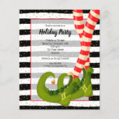 Begroting Elf Legs Holiday kerstuitnodigingen (Voorkant)