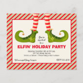 Begroting Elf Legs kerstfeestdag uitnodigingen (Voorkant)