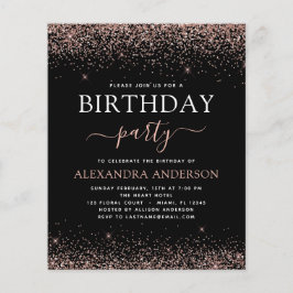 Begroting Elk Roos op jaardag Gold Pink Glitter