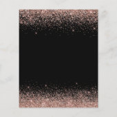 Begroting Elk Roos op jaardag Gold Pink Glitter Flyer (Achterkant)