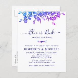 Begroting Eucalyptus Baby Geslacht Blauw roze