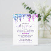 Begroting Eucalyptus Baby shower Paars Blauw Roze (Staand voorkant)