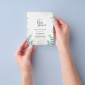 BEGROTING Eucalyptus BABY SHOWER QR CODE INVITE Flyer (Hand)