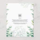 BEGROTING Eucalyptus BABY SHOWER QR CODE INVITE Flyer (Achterkant)