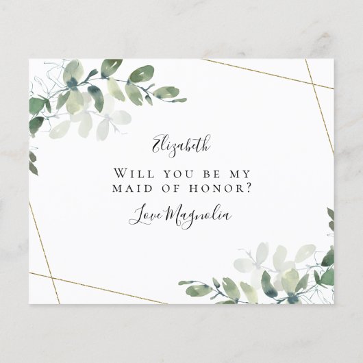 BEGROTING Eucalyptus Bent u mijn eerbetoon? (Achterkant)