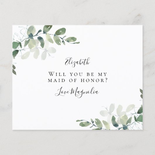 BEGROTING Eucalyptus Bent u mijn eerbetoon? (Achterkant)