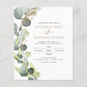 Begroting Eucalyptus Botanical Greenery Wedding (Voorkant)