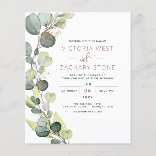 Begroting Eucalyptus Botanical Greenery Wedding (Voorkant)