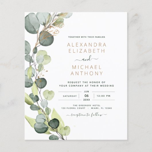 Begroting Eucalyptus Botanical Greenery Wedding (Voorkant)