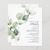 Begroting Eucalyptus Botanische Baby shower (Voorkant / Achterkant)